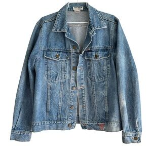 Vintage Georges Marciano For Guess Jean Jacket 80s 90s Denim Size Medium